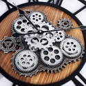 Zegar ścienny XXL Lafocuse 57cm ruchome tryby retro loft steampunk
