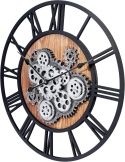 Zegar ścienny XXL Lafocuse 57cm ruchome tryby retro loft steampunk