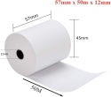 50 x rolki termiczne 57 mm x 12 mm x 50 m