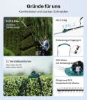 Akumulatorowe nożyce KIESBOHR CSL401 teleskopowe do żywopłotu DO 2.6M