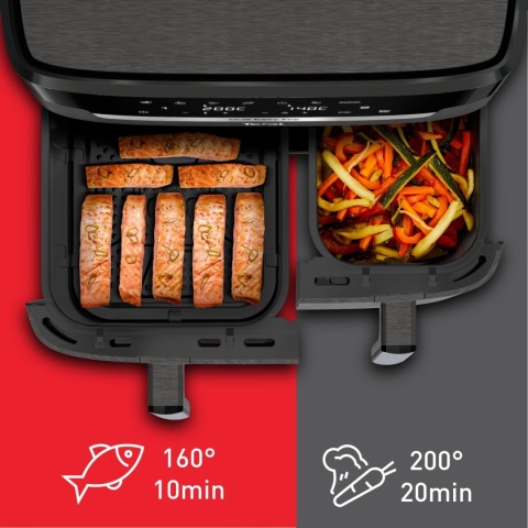 Frytkownica Beztłuszczowa TEFAL EY901810 Dual EasyFry 8.3L AirFryer XXL