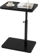 STOLIK POMOCNICZY 360° MAŁY NOWOCZESNY NA SOFĘ Z MIEJSCEM NA TABLET CZARNY