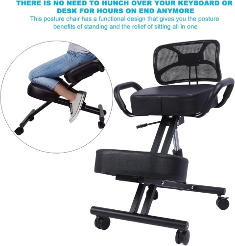 KLĘKOSIAD KLĘCZNIK KRZESŁO BIUROWE ERGONOMICZNE FOTEL BIUROWY
