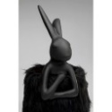 Lampa stołowa królik nocna Animal Rabbit czarna futerkowa 68 cm 56673