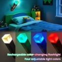 Lampka Minecraft Pochodnia LED Akumulator USB 4 Kolory Wisząca Stojąca