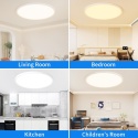 MOONSEA Lampa sufitowa LED, 60 W, ściemniana, z pilotem, ultra cienka, 3000-6000 K,60 cm,