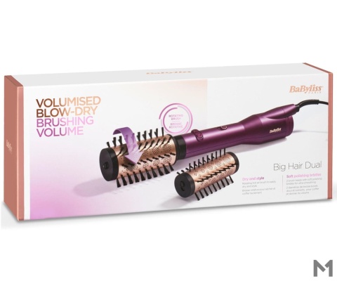 Obrotowa suszarko-lokówka do włosów BaByliss Volumised Blow - Dry AS950E - 650 W - fioletowa