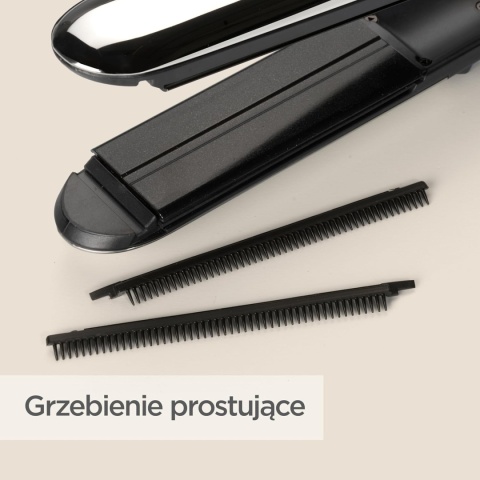 Parowa Prostownica do włosów Babyliss ST496E diamentowo-ceramiczna 2w1 loki