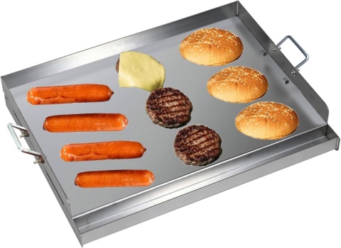 Płyta grillowa ze stali nierdzewnej | 54 x 41 x 8 cm | uniwersalna deska BBQ Plancha