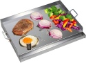 Płyta grillowa ze stali nierdzewnej | 54 x 41 x 8 cm | uniwersalna deska BBQ Plancha