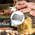 Płyta grillowa ze stali nierdzewnej | 54 x 41 x 8 cm | uniwersalna deska BBQ Plancha