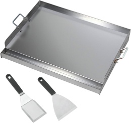 Płyta grillowa ze stali nierdzewnej | 54 x 41 x 8 cm | uniwersalna deska BBQ Plancha
