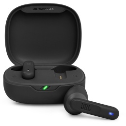 SŁUCHAWKI BEZPRZEWODOWE JBL WAVE FLEX DOUSZNE DOKANAŁOWE BLUETOOTH CZARNE