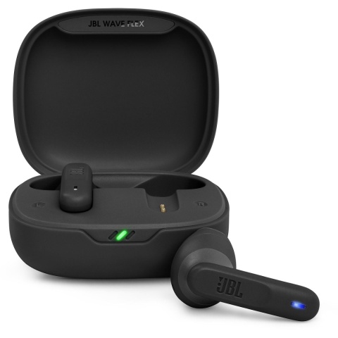 SŁUCHAWKI BEZPRZEWODOWE JBL WAVE FLEX DOUSZNE DOKANAŁOWE BLUETOOTH CZARNE