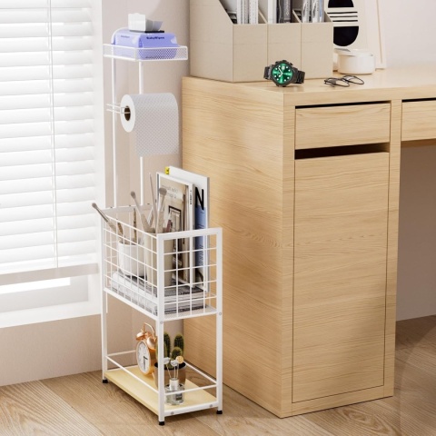 Stojak Na Papier Toaletowy Uchwyt Biały Loft