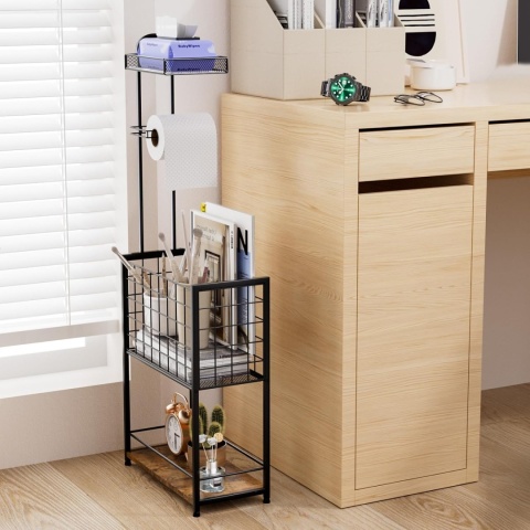 Stojak Na Papier Toaletowy Uchwyt Czarny Loft