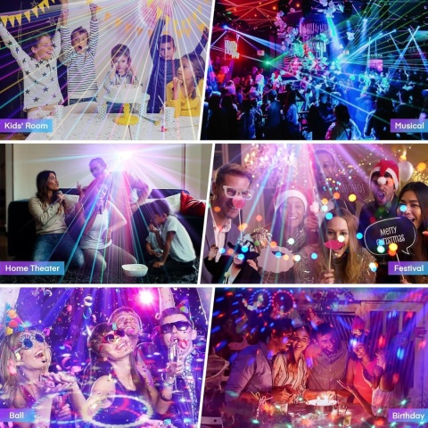 Światło dyskotekowe LED 5w1 statyw pilot disco DJ impreza