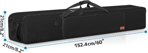 Torba na statyw 152,4 cm, futerał na statyw do aparatu, sprzętu oświetleniowego i audio, wodoodporny