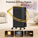 VonHaus Elektryczny Grzejnik Olejowy z Termostatem 2500W Czarny