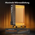VonHaus Elektryczny Grzejnik Olejowy z Termostatem 2500W Czarny
