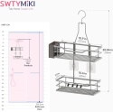 Wiszący Organizer Pod Prysznic 2-Poziomowy