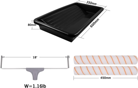 Zestaw wałków malarskich ROLLINGDOG 45 cm do dużych ścian i sufitów, wytrzymały