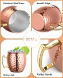 LIVEHITOP Moscow Mule Kubki 4 sztuki,Miedziany kubek i 2 słomki LIVEHITOP Moscow Mule Kubki 4 sztuki,Miedziany kubek i 2 słomki