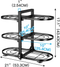 Organizer na garnki i patelnie SAYZH, 6-poziomowy regulowany stojak bialy