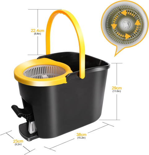 Zestaw MASTERTOP mop obrotowy +5 wkładek z mikrofibry i 1 szczotka Zestaw MASTERTOP mop obrotowy +5 wkładek z mikrofibry i 1 szczotka