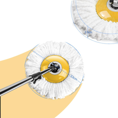 Zestaw MASTERTOP mop obrotowy +5 wkładek z mikrofibry i 1 szczotka Zestaw MASTERTOP mop obrotowy +5 wkładek z mikrofibry i 1 szczotka