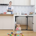 COMOMY Wysoka bramka dla dzieci 76 cm do drzwi schodów czarna