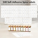 EDELHAUS SZKLANE POJEMNIKI NA PRZYPRAWY Z ETYKIETAMI 24 x 120ml