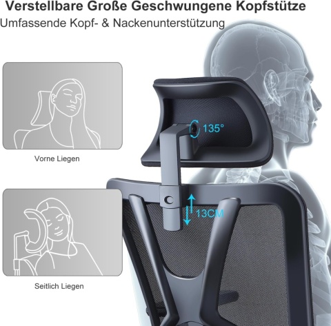 Ergonomiczne krzesło biurowe fotel biurowy Ticova