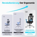 Ergonomiczne krzesło biurowe fotel biurowy Ticova