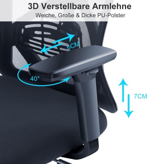 Ergonomiczne krzesło biurowe fotel biurowy Ticova