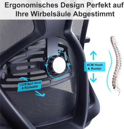 Ergonomiczne krzesło biurowe fotel biurowy Ticova
