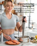 GDOR Blender ręczny 1100 W, 5 w 1, stal nierdzewna, rozdrabniacz , zestaw XL