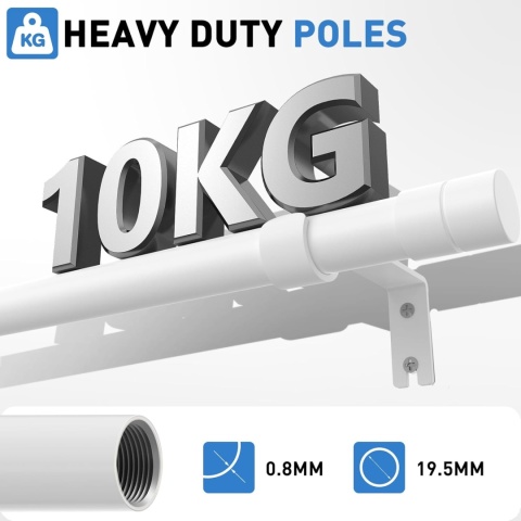 Karnisze WELDUN do okien, metalowe, rozsuwane, od 81 do 361 cm