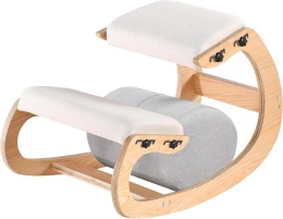 MALLVITALLY ERGONOMICZNE KRZESŁO KLĘKOSIAD BIAŁY DĄB