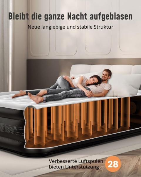 Materac dwuosobowy airefina 190 x 137 x 46 cm biały