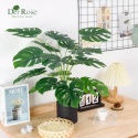 Monstera dekoracja do domu salonu, sztuczna roślina duża 71 cm 2 sztuki z doniczka