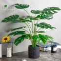 Monstera dekoracja do domu salonu, sztuczna roślina duża 71 cm 2 sztuki z doniczka