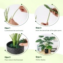 Monstera dekoracja do domu salonu, sztuczna roślina duża 71 cm 2 sztuki z doniczka