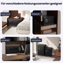 Pancerny Domowy Sejf Biometryczny Na Odcisk Palca 25x35x25 cm Czarny