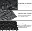 Podłoga moduł Płytki puzzle 40x40 Garaż Auto Posadzka Warsztat Czarny