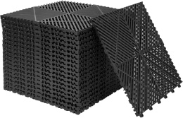Podłoga moduł Płytki puzzle 40x40 Garaż Auto Posadzka Warsztat Czarny