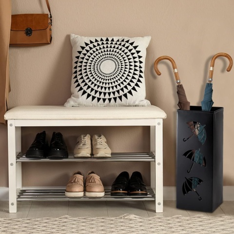 STOJAK NA PARASOLE PARASOLNIK CZARNY METALOWY LOFT