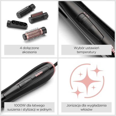 Suszarko-Lokówka BaByliss AS126E 1000W Jonizacja 4w1 Zestaw Ceramiczna