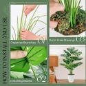 Sztuczna Monstera w doniczce 71 cm roślina doniczkowa dekoracyjna