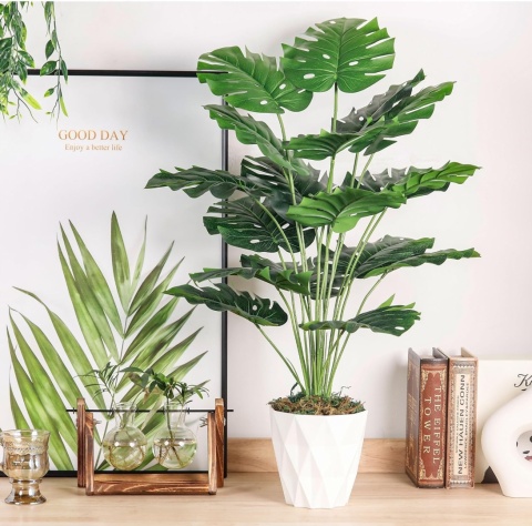 Sztuczna Monstera w doniczce 71 cm roślina doniczkowa dekoracyjna